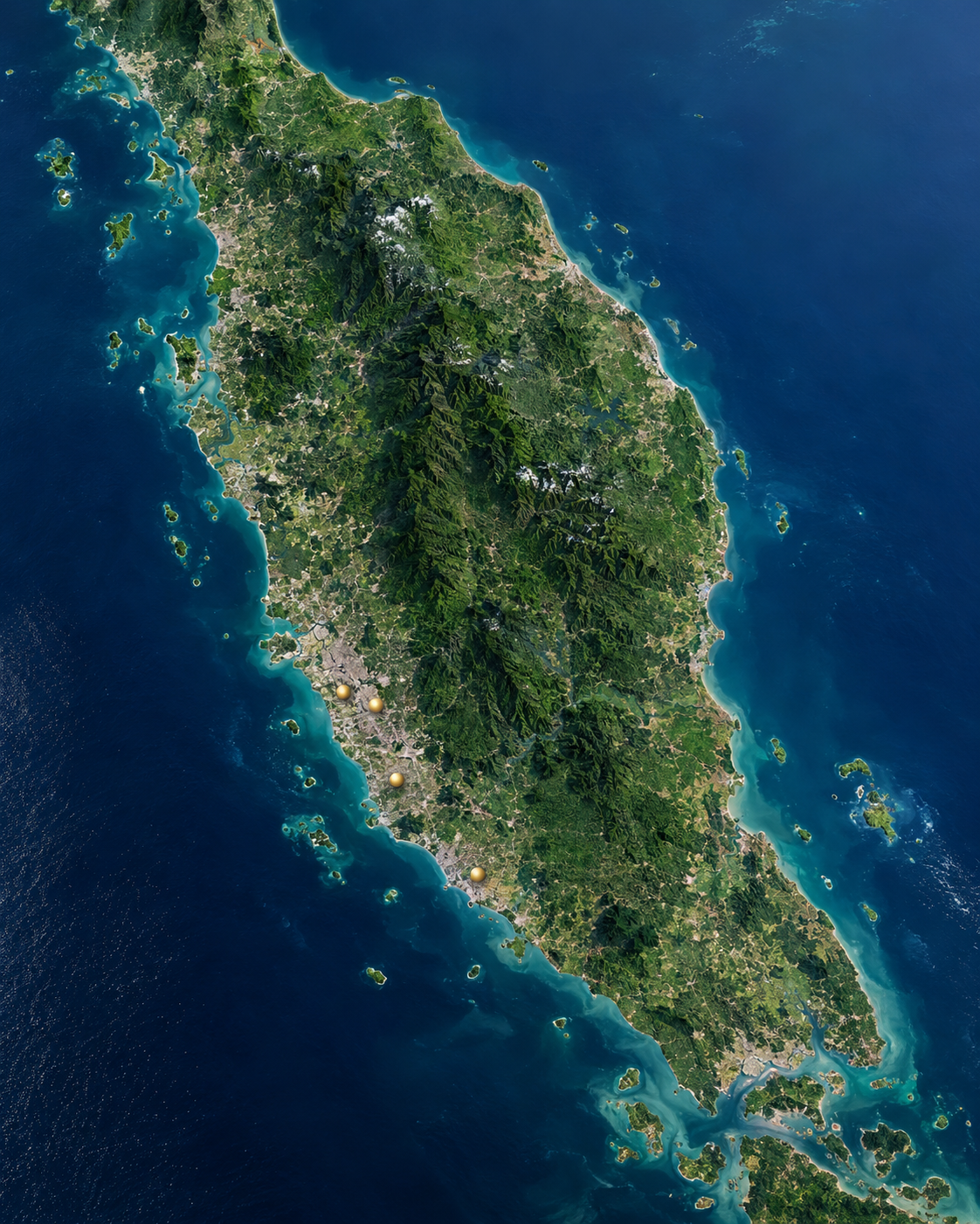 West Malaysia terrain showing our operating locations